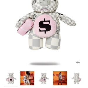 Sprayground Gray and Pink Stuffed Animal Plush